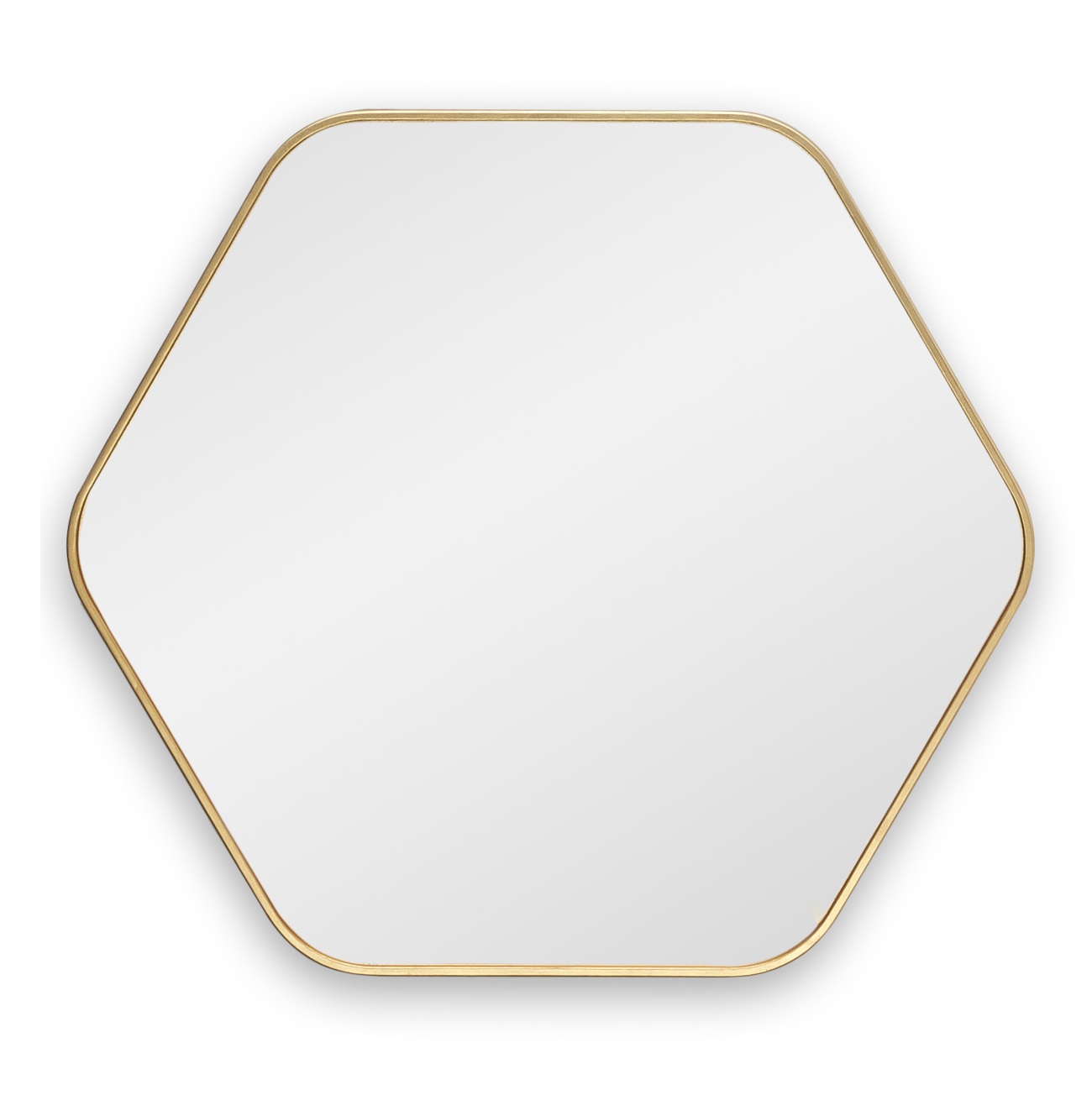 Hexagon M Gold Зеркало в тонкой раме Smal