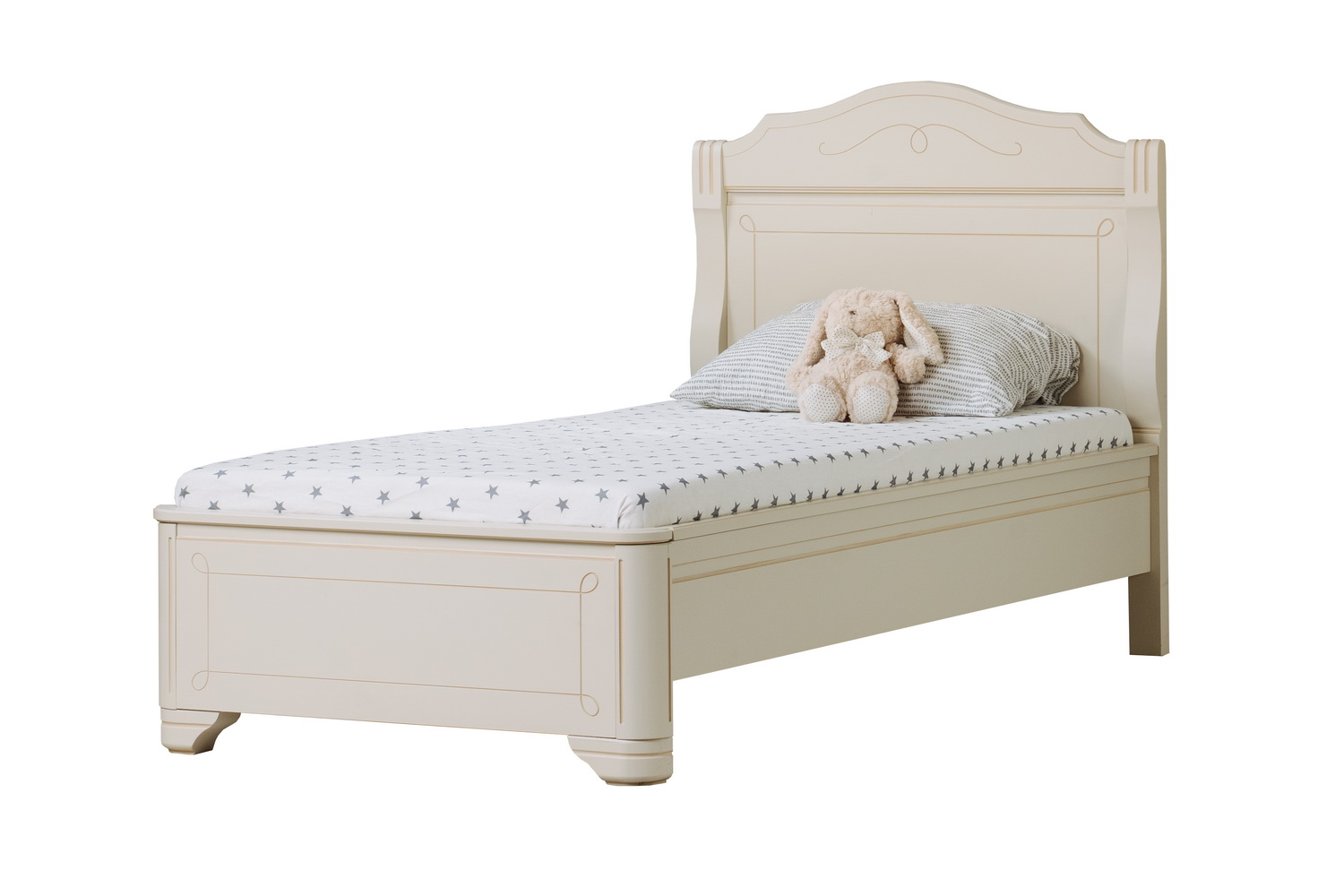 Кровать белая массив Бетти №35 900х2000