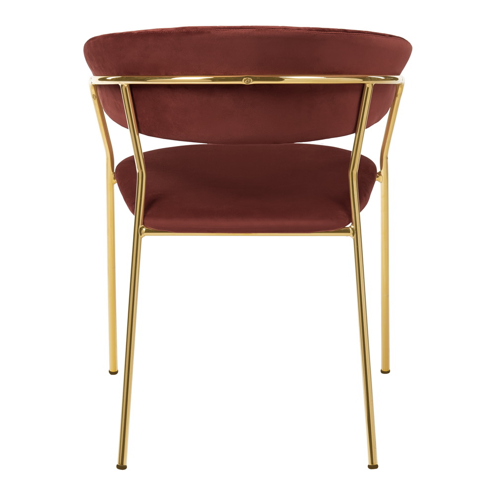 Стул Turner терракотовый с золотыми ножками