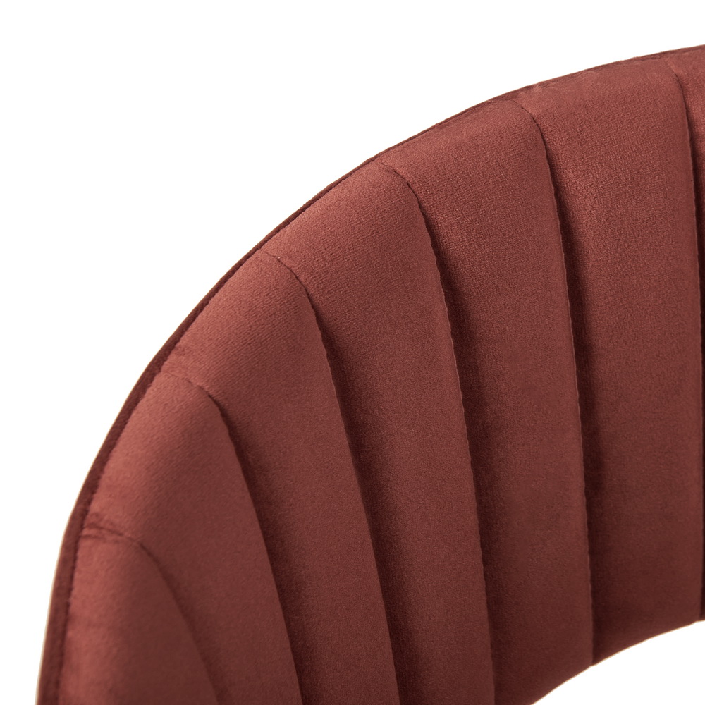 Стул Turner терракотовый с золотыми ножками