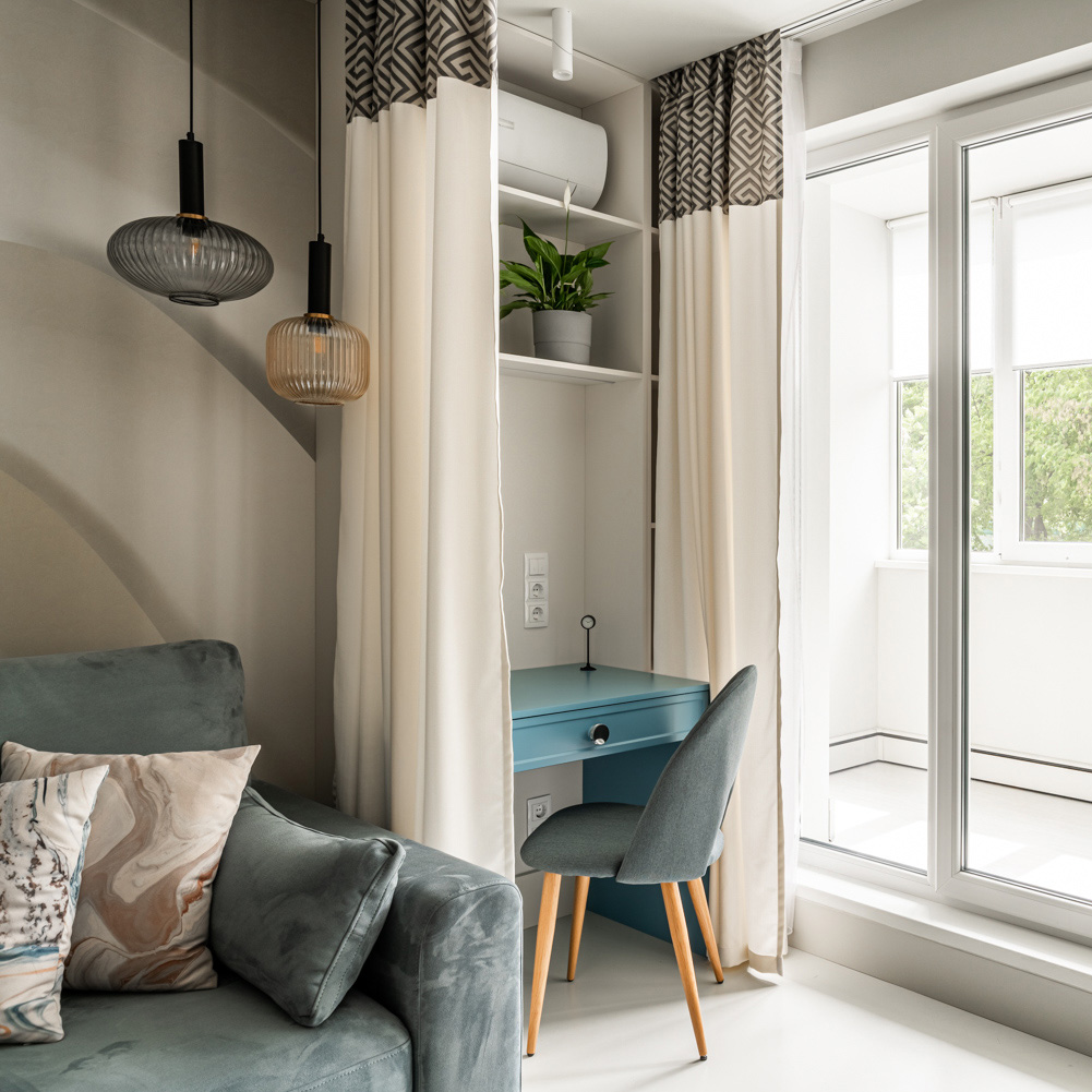 Стул CLion сине-серый