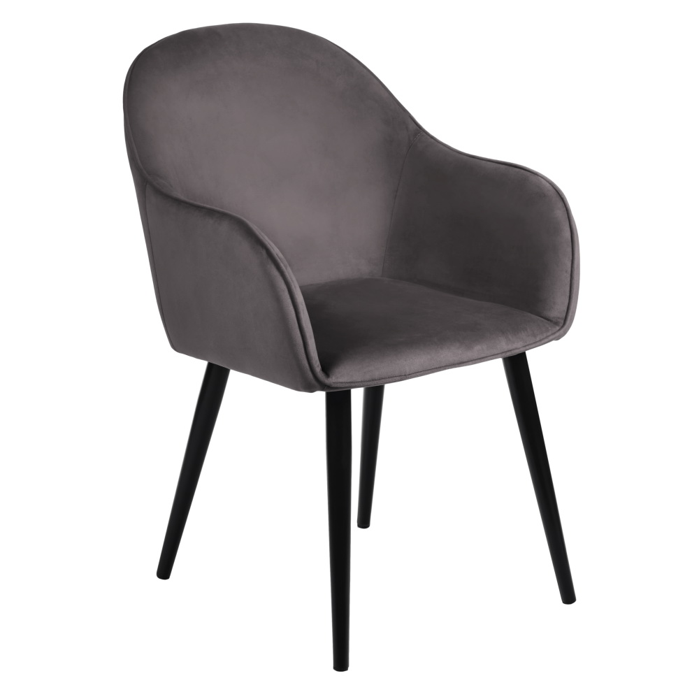 Стул Freya тёмно-серый велюр