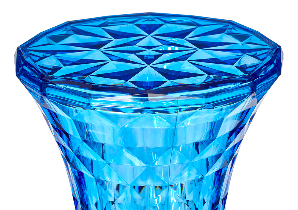 Стул-пуф Stonk прозрачный синий