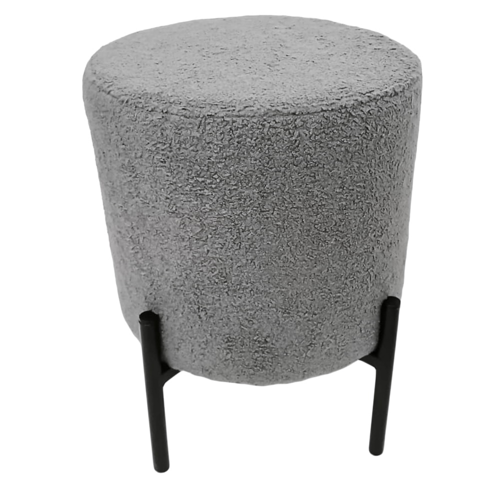 Стул-пуф Odin светло-серый, искусственный мех