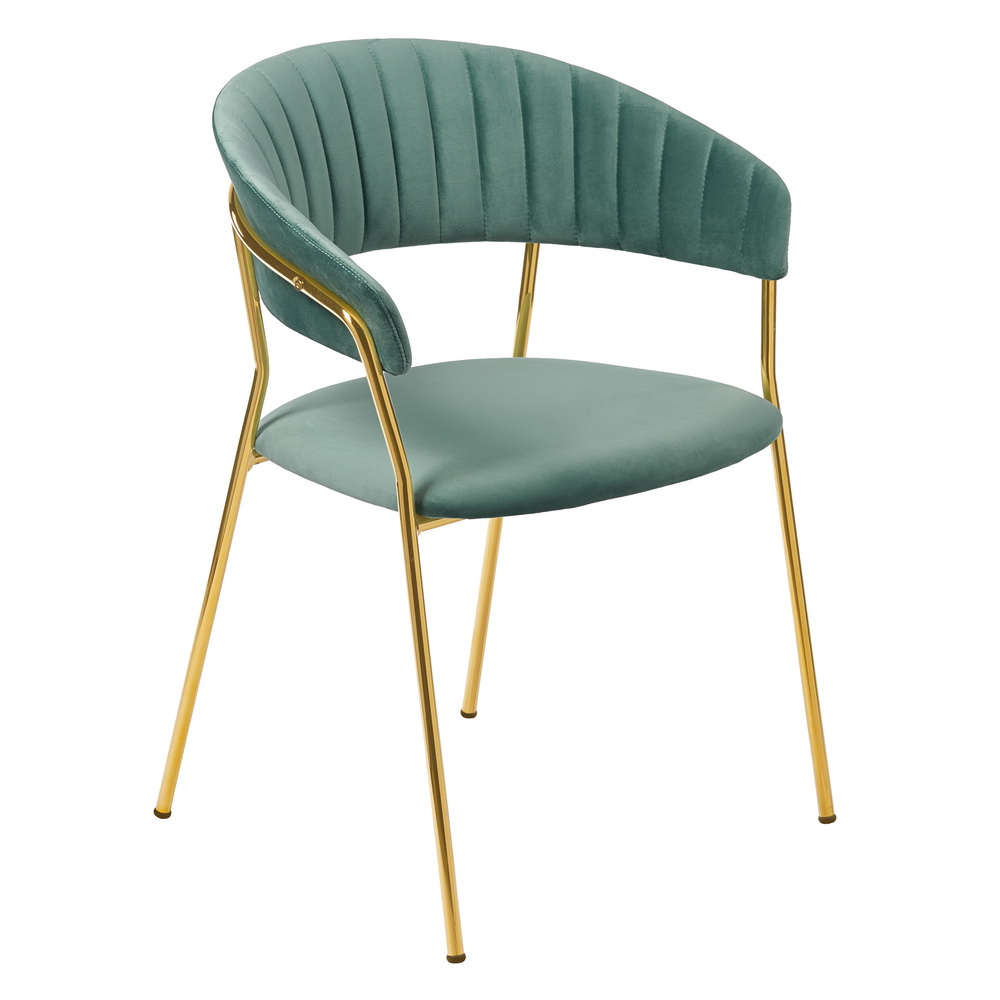 Стул Turner мятный с золотыми ножками