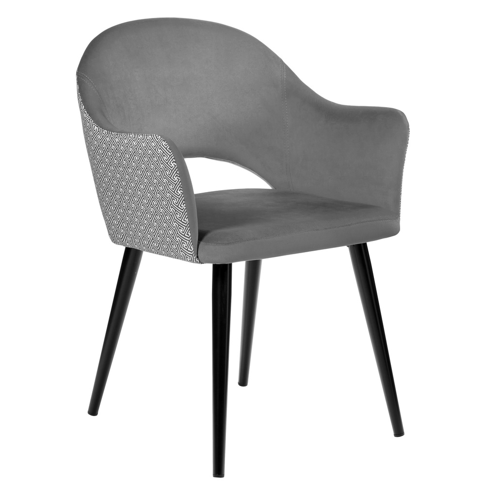 Стул Brody серый с жаккардом