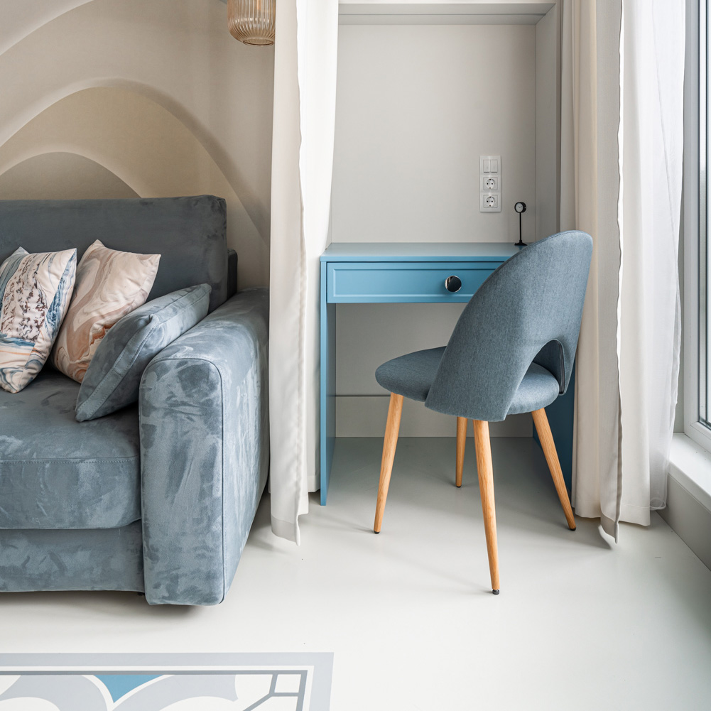 Стул CLion сине-серый