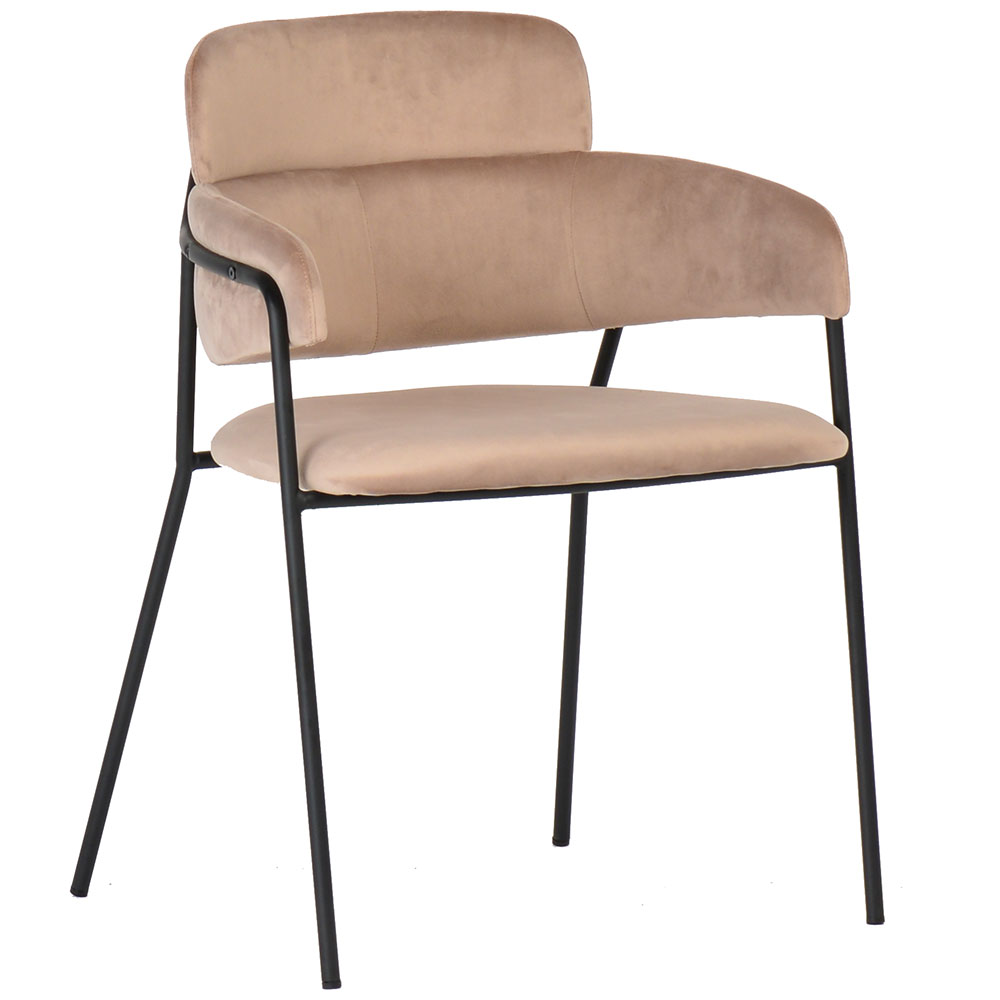 Стул Naples латте с черными ножками