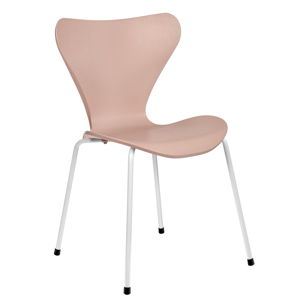 Стул Sevenstar пудровый с белыми ножками