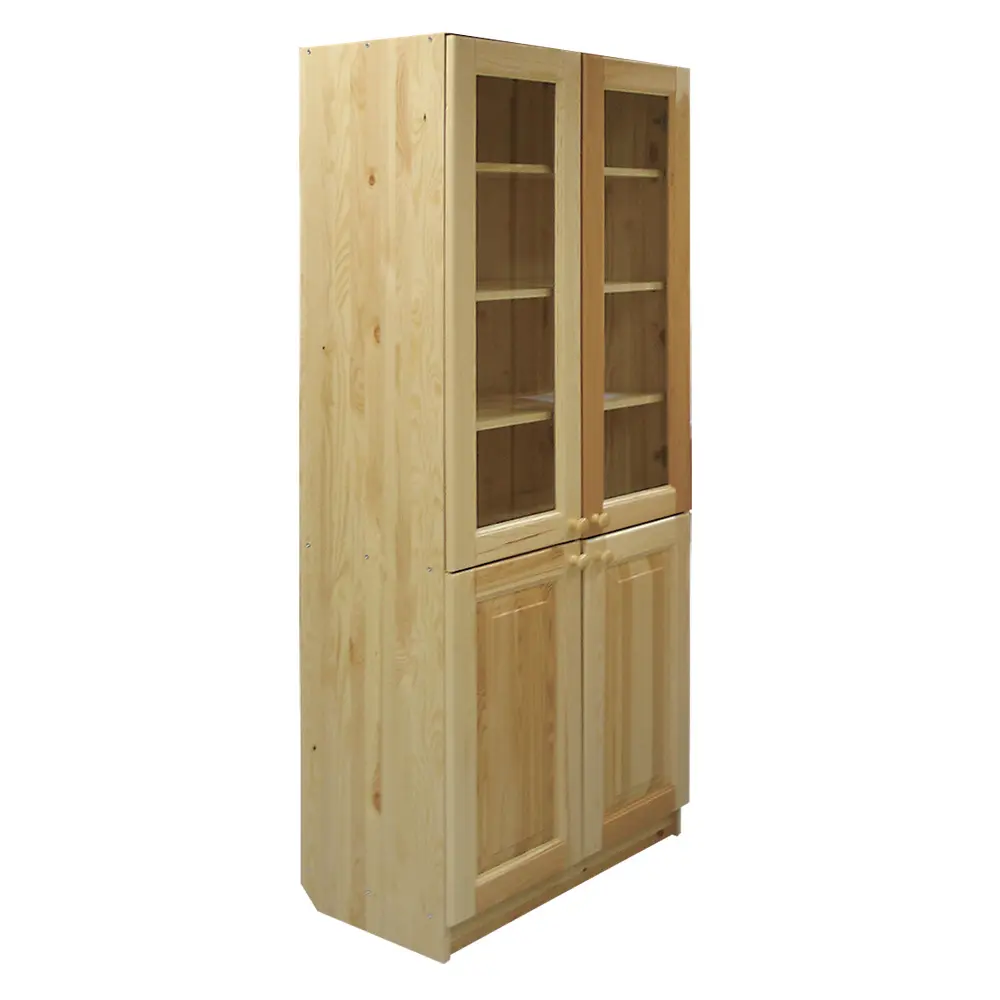 Деревянный книжный шкаф со стеклянными дверцами Б