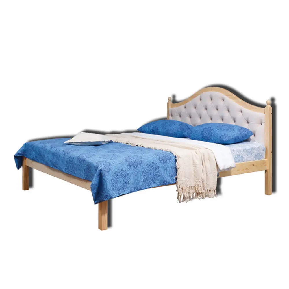 Деревянная кровать с мягким изголовьем К-1 1400 х 2000