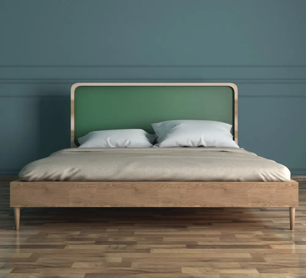 Кровать из дерева в Скандинавском стиле "Ellipse" 180*200