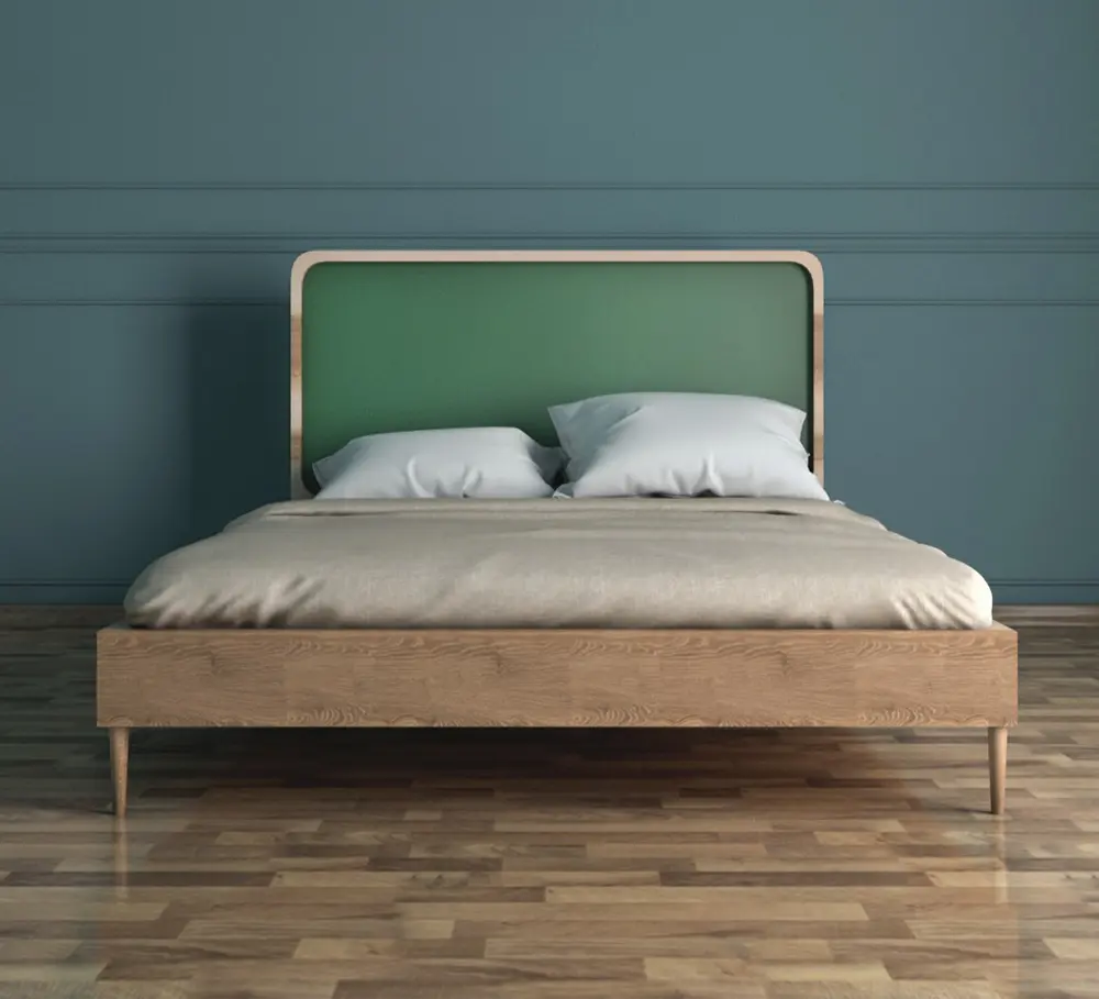 Кровать деревянная в Скандинавском стиле "Ellipse" 140*200