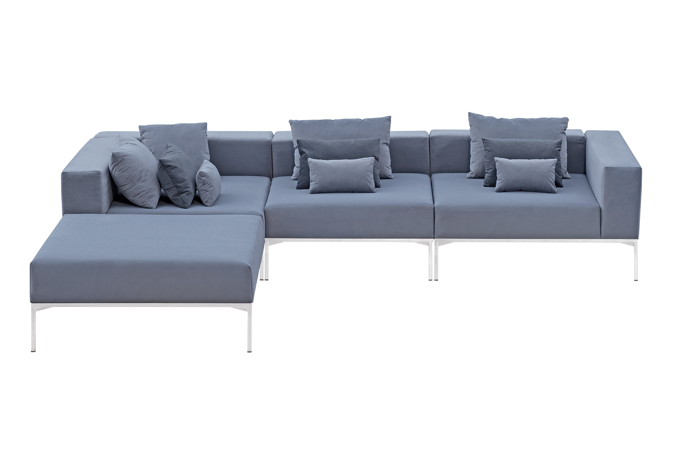 Дизайнерские модульные диваны Модульный серый  диван Benson левый