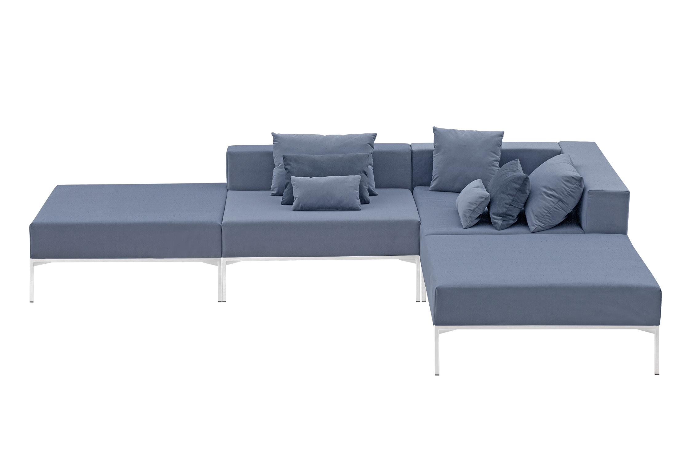 Дизайнерские модульные диваны Модульный серый  диван Benson правый