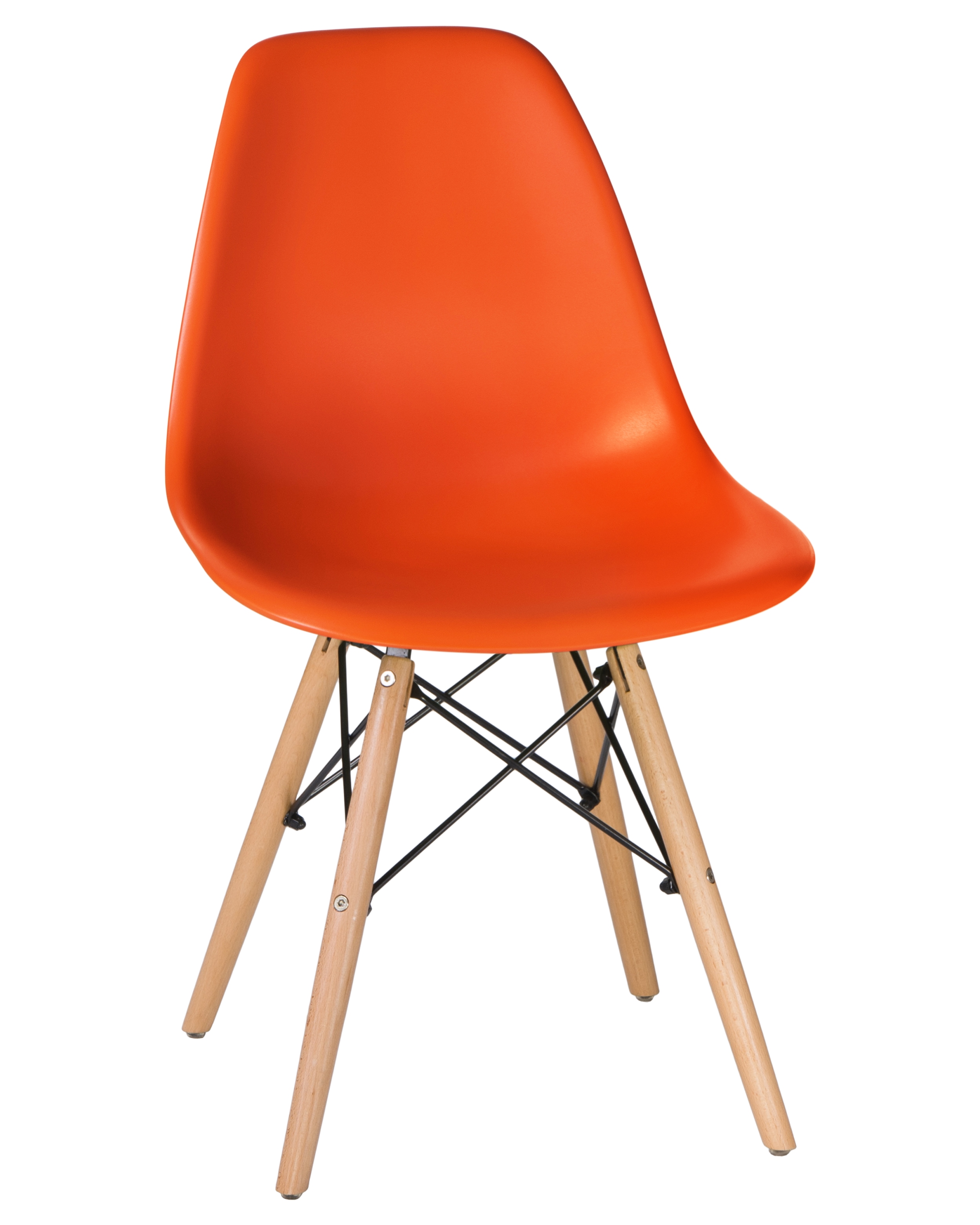 Стул обеденный LMZL-PP623, ножки светлый бук, цвет сиденья оранжевый