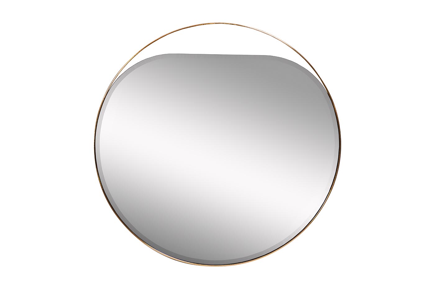 KFE1240 Зеркало круглое  в металлической раме, цвет золото