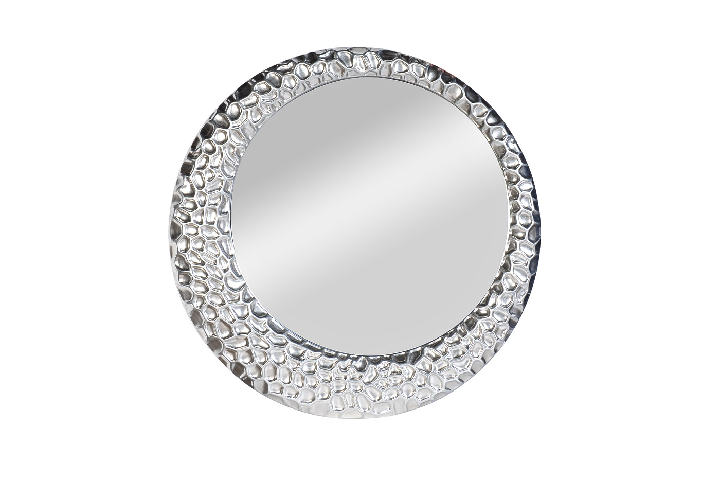 50SX-1020 Зеркало круглое, рама полиуретан серебро 