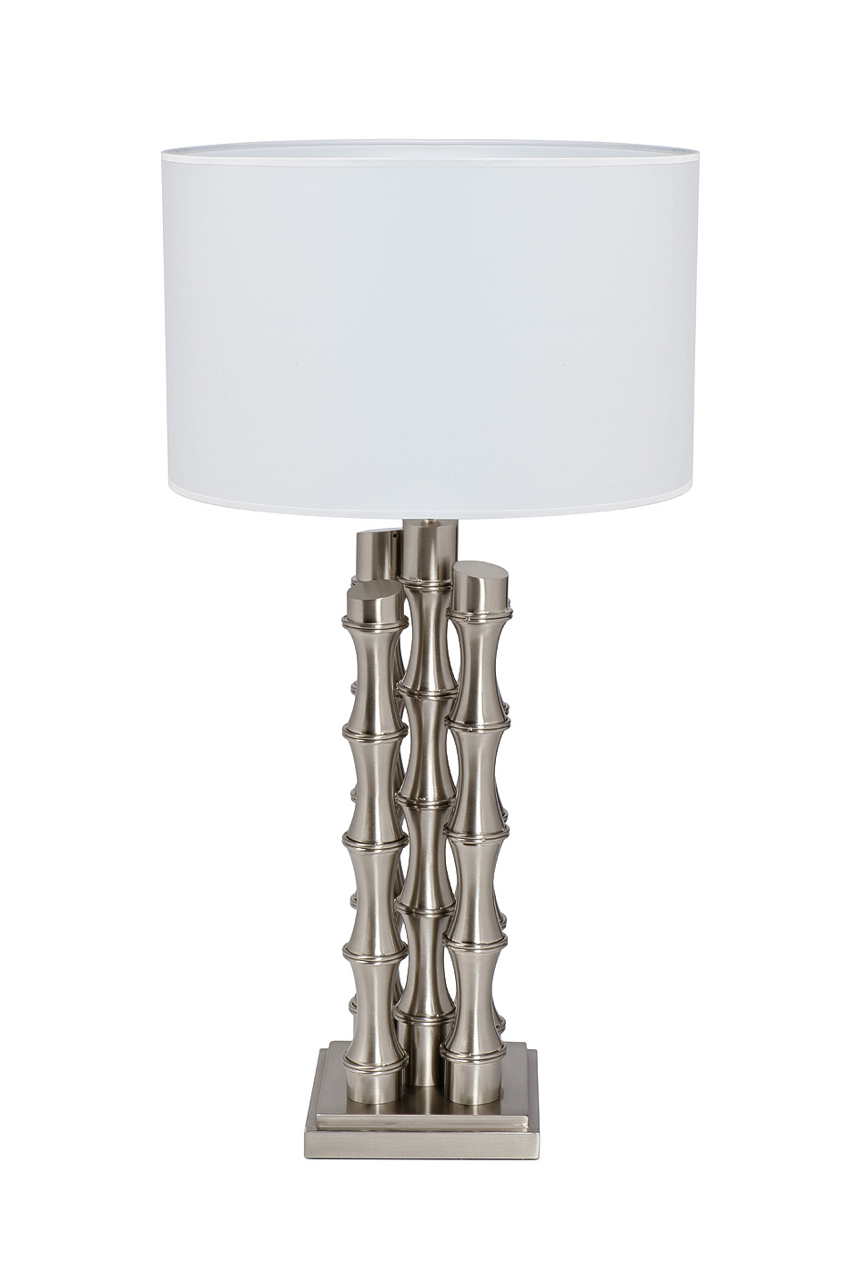 K2KM0901SN Лампа настольная Bamboo, плафон белый, сатиновый никель 
