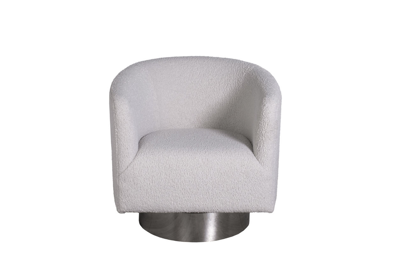 48MY-KRES-2841 SER Кресло вращающееся, иск. каракуль серый