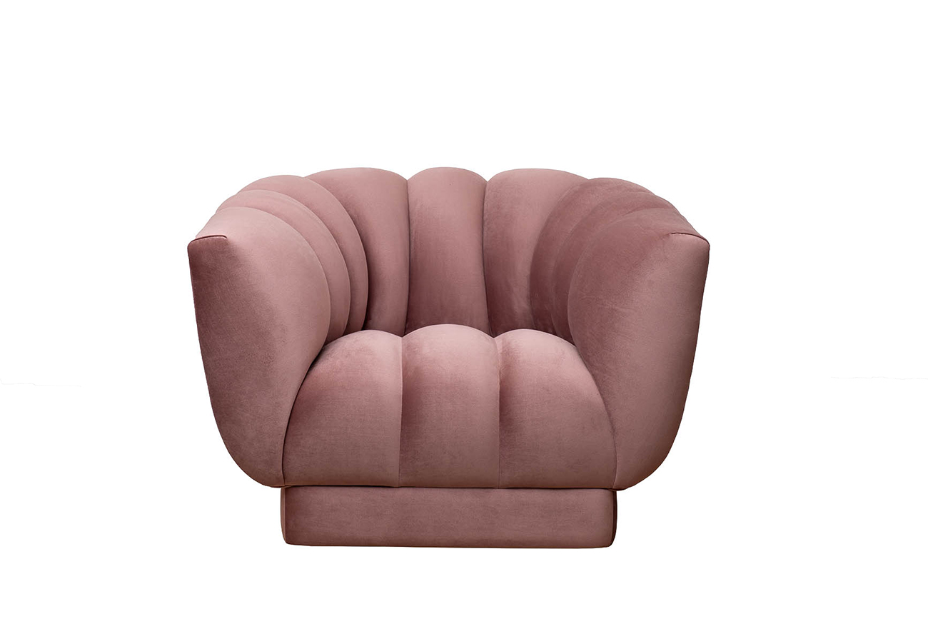 Кресло Fabio велюр розовый Colton 007-ROS 