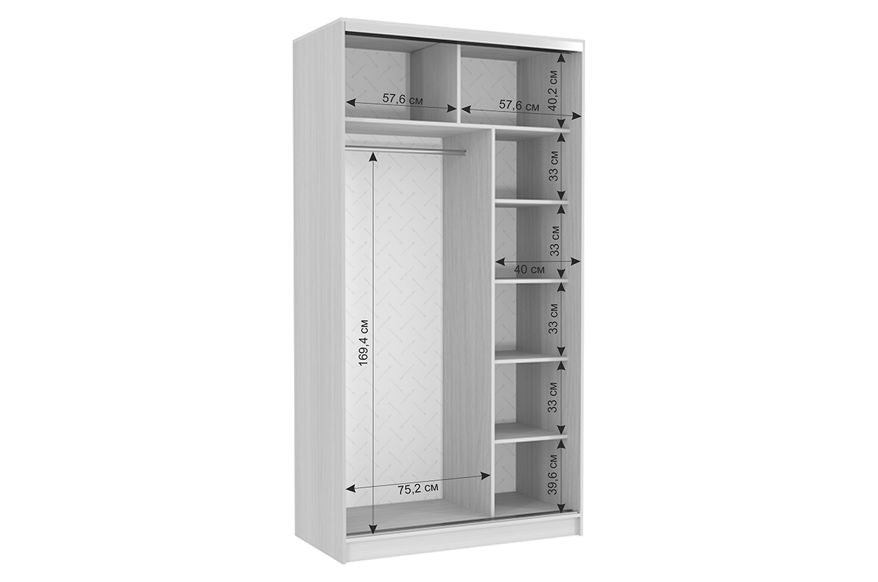 Коллекции Мебельсон Шкаф-купе Рио 2-600 с зеркалом (#CITYNAME#): купить ...