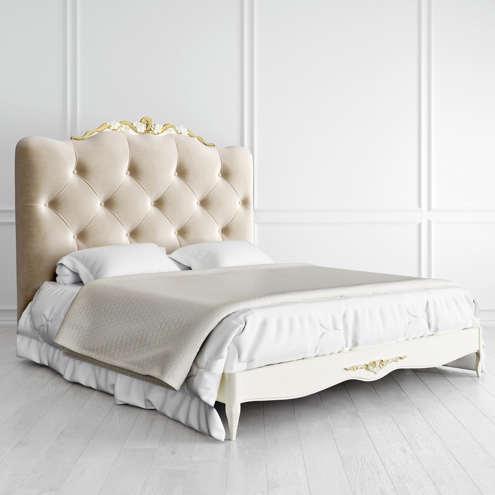Коллекции Romantic Gold Кровать с мягким изголовьем белая, Дом Мебели ...