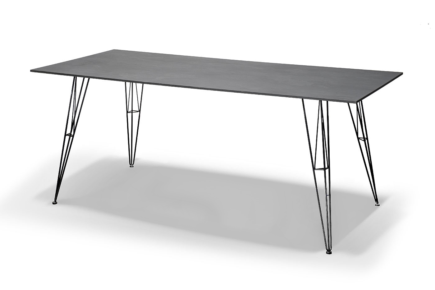 "Руссо" обеденный стол из HPL 184х80см, цвет "серый гранит"